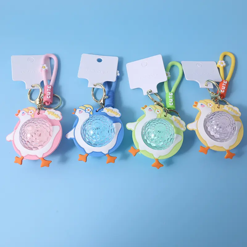 Ambient light keychain with rope-duck wi