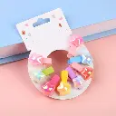 Colourful pentagram small hair clip-8pcs