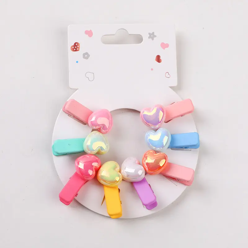 Flower children's hair clip combo set