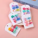 Flower and pentagram children's hair cli