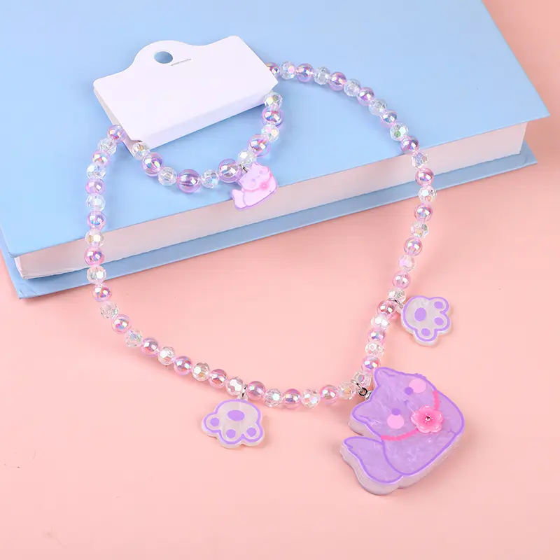 Cute kitten necklace for kids