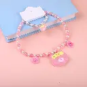 Bear head flower children's necklace-pin