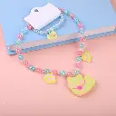 Cute kitten necklace for kids-yellow