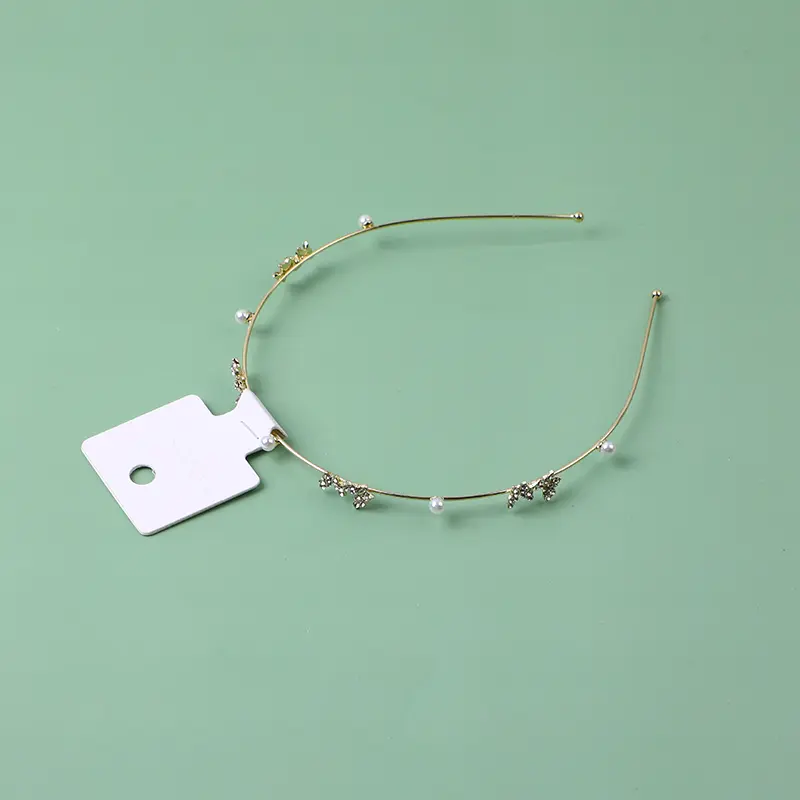 Fashion rhinestone pearl alloy hair band