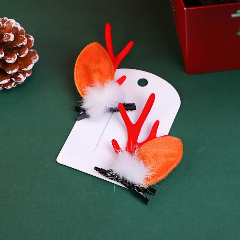 Christmas series fabric hair clip-3