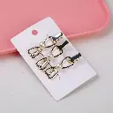 Cross alloy hair clip-3pcs