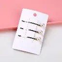 Pearl 3pcs alloy bobby pin-002