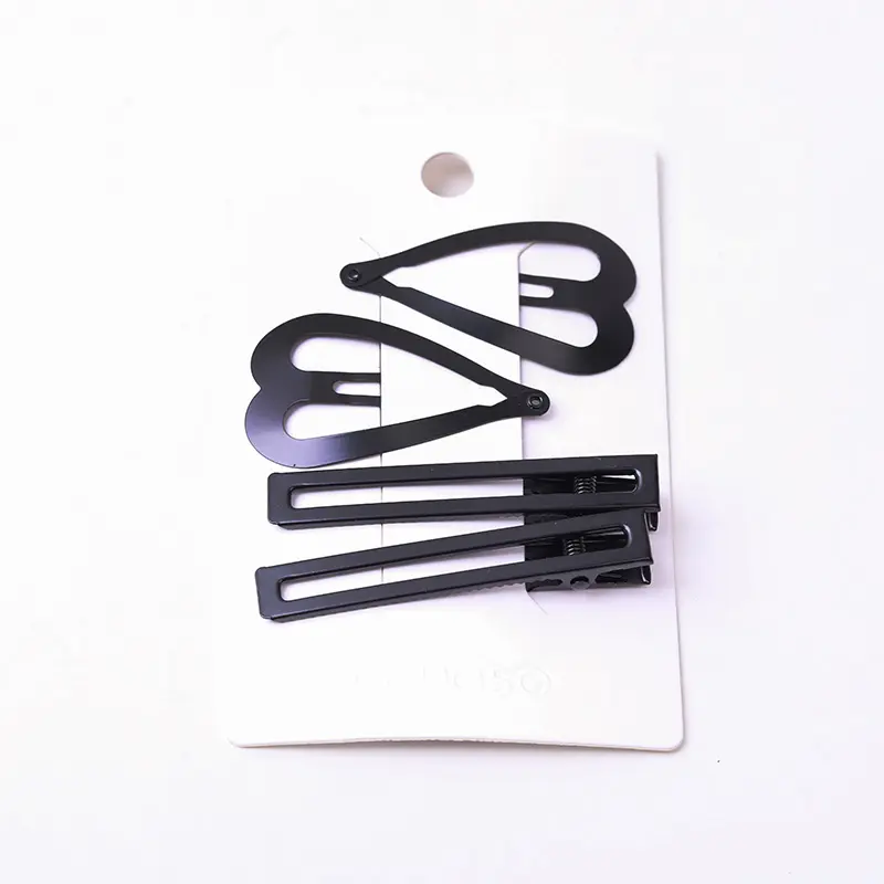 Square Peach Combination Clip - 4pcs