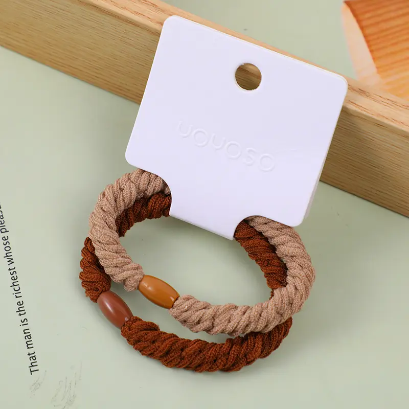Coffee color twill rubber band 2pcs