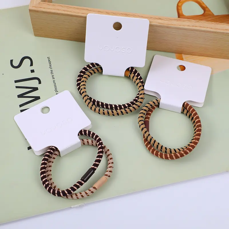 Mixed color twill rubber band 2pcs