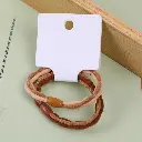 Oval bead knotted rubber band 2pcs