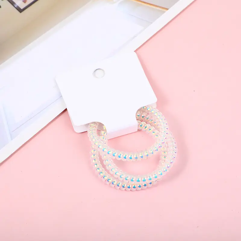 Medium black coil hair tie-3pcs