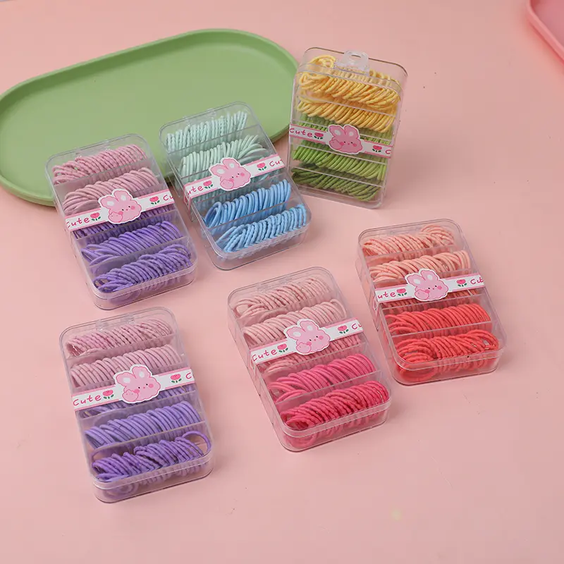 Colourful hair tie boxed combo set