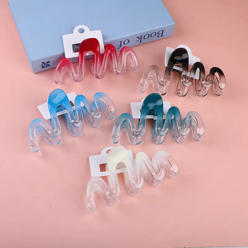 Gradient color wave hair claw clip-13cm