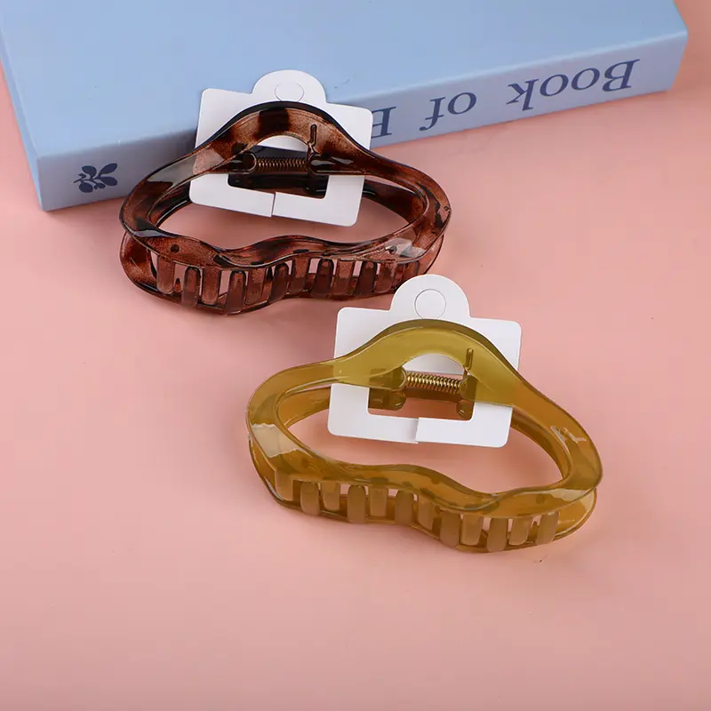 Translucent colored cloud hair claw clip