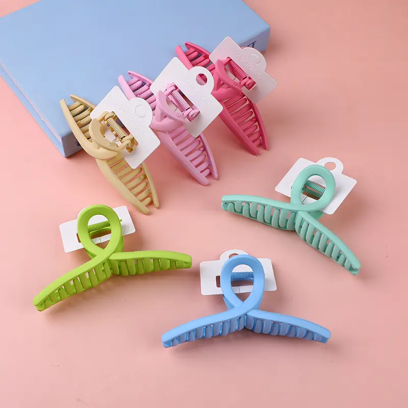 Cross type acrylic hair claw clip