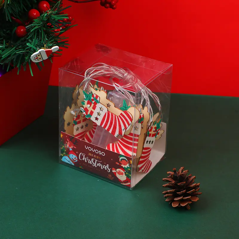 Wooden sock 015 (2pcs AA battery string 