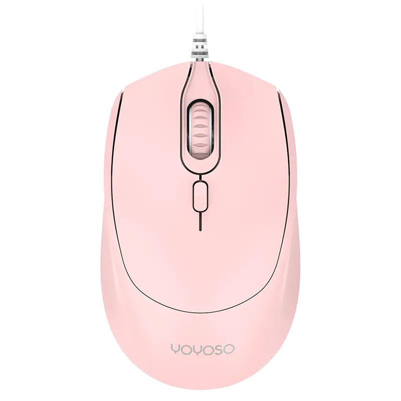 Wired business office mouse-pink