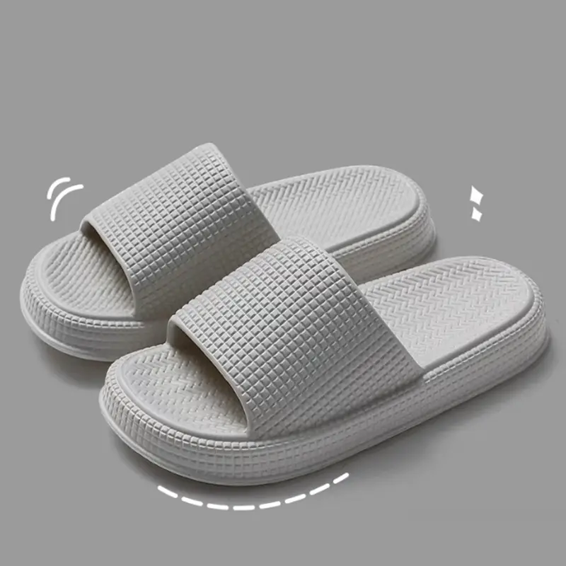 Checkered couple men's household slipper