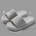 Checkered couple men's household slipper
