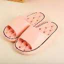 Women's bathroom slippers with black edg