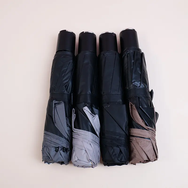 Simple english triple folding umbrella