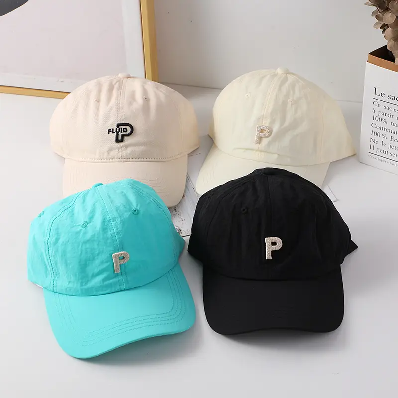 Simple letter P quick dry adult baseball