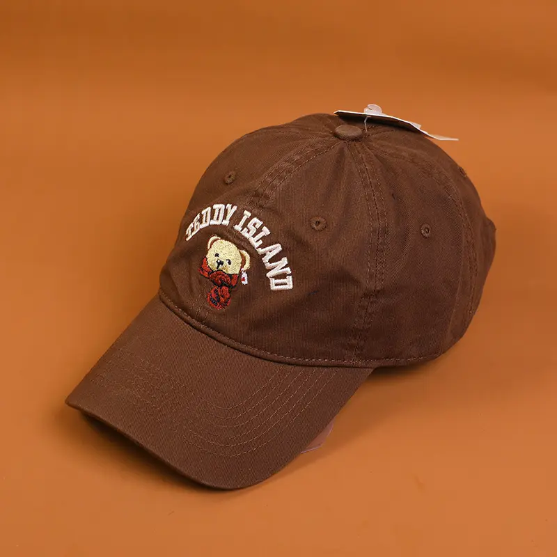 TEDDY ISLAND series baseball cap-brown