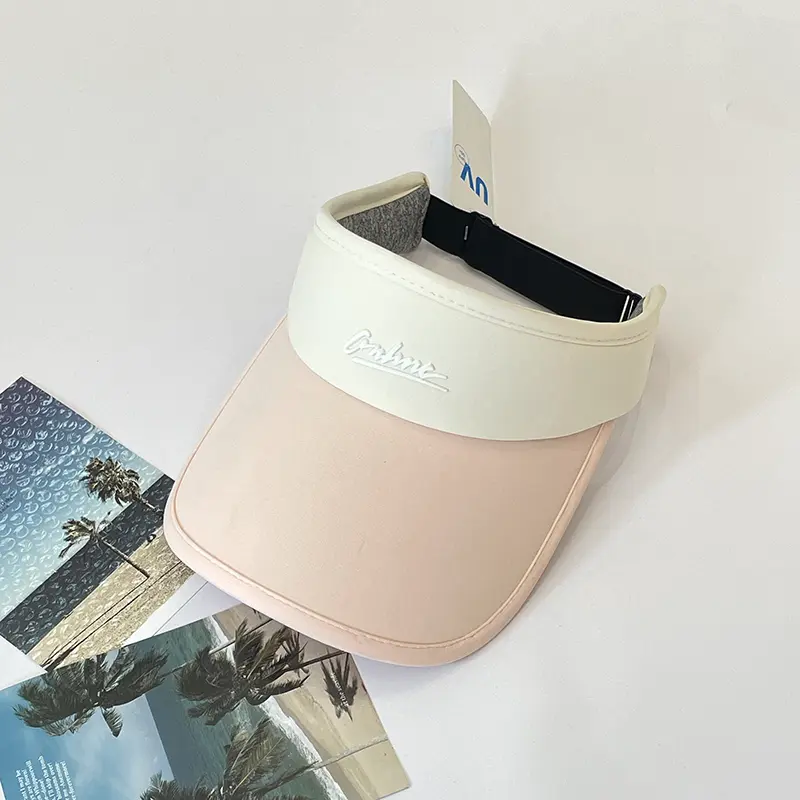 Hot stamping adult visor cap with logo-p