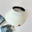 Adult visor cap with orange logo-off whi