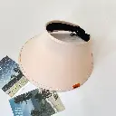 Adult visor cap with orange logo-pink