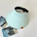 Adult visor cap with orange logo-blue