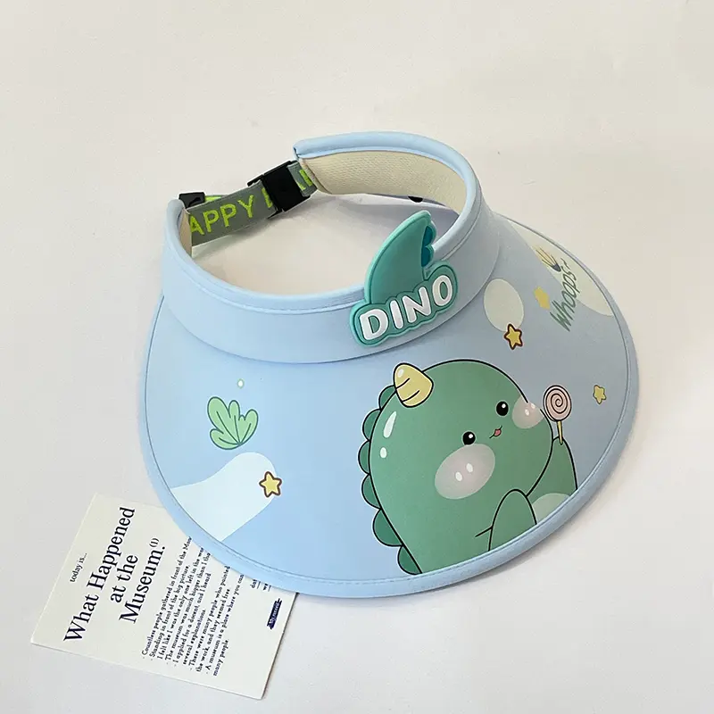 Cute dinosaur children's visor cap-blue