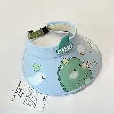 Cute dinosaur children's visor cap-blue