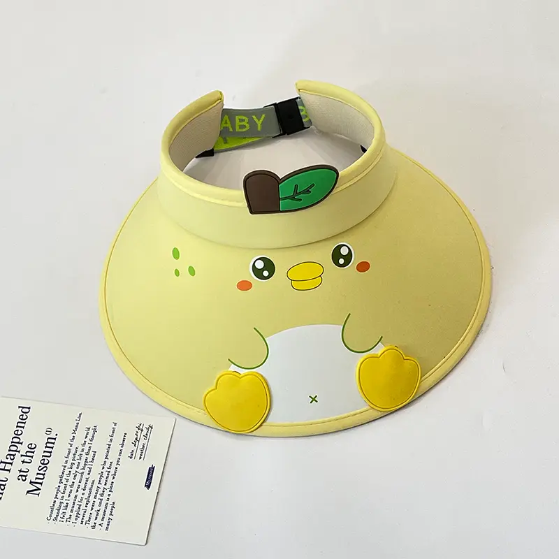 Cute chicken children's visor cap-yellow
