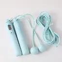 Electronic counting jump rope with dual-