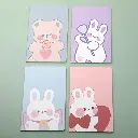 Horizontal line cute rabbit suture noteb