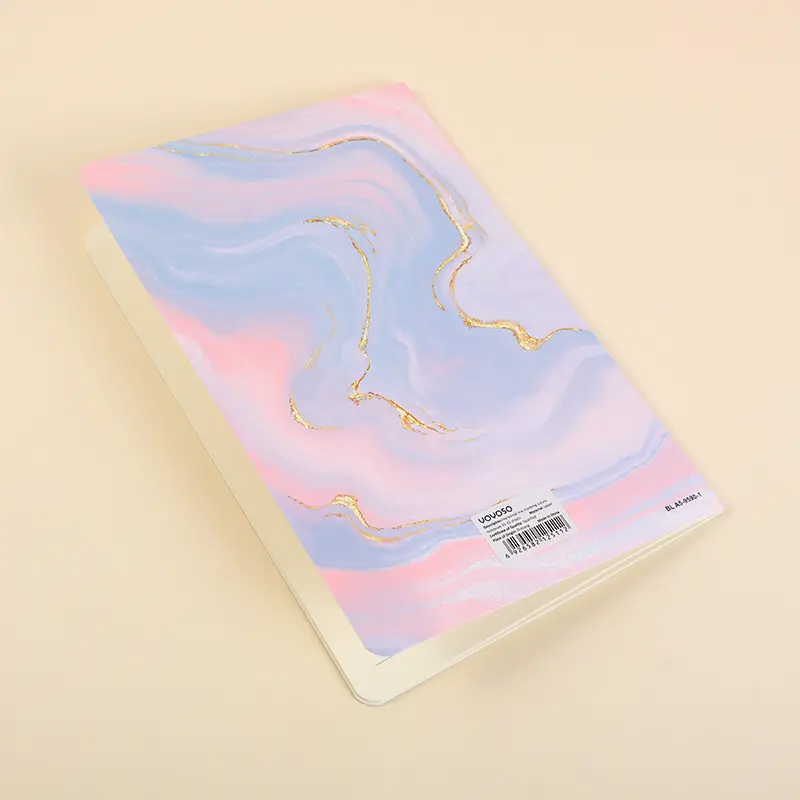 Horizontal line marbling suture notebook