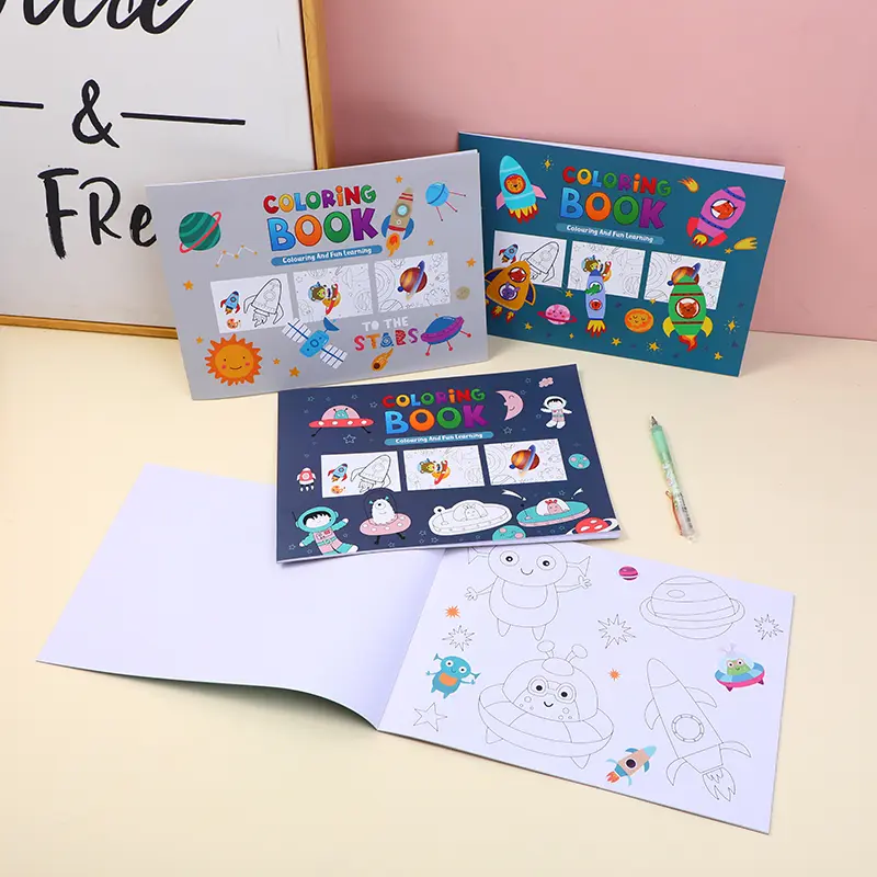 Space travel coloring book A4-16 sheets