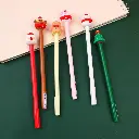 Chirstmas family gel pen-blue