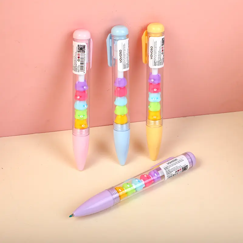 Bear jelly decompression gel pen-blue