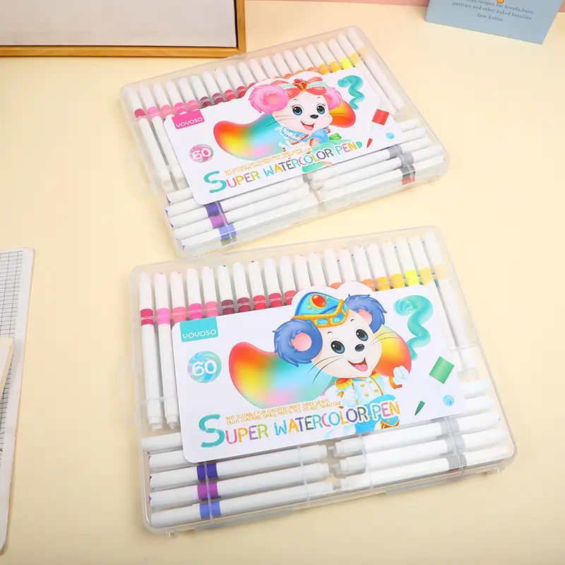 60 colors Soft Tip Water-based Watercolo