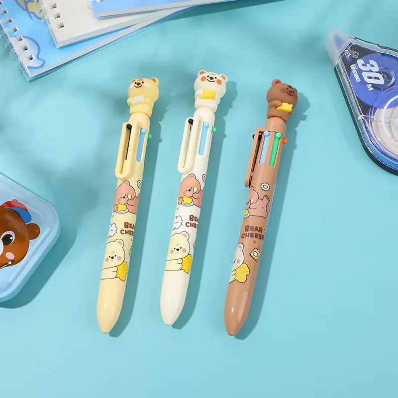 Bear cheese six-color ballpoint pen