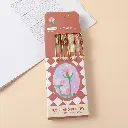 Rose and poetry gel pen 4pcs set- black 