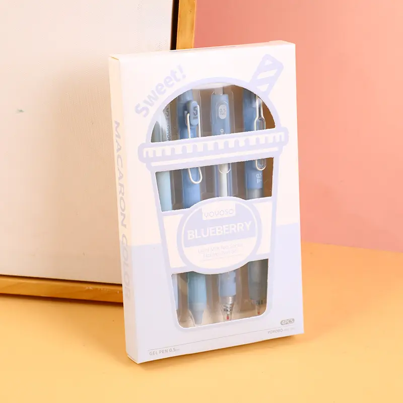 Blueberry iced cheese gel pen 4pcs-black