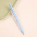 Soft grip light blue simple gel pen 0.5m