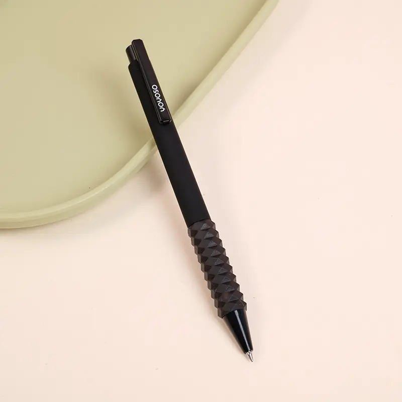 Soft grip black simple gel pen 0.5mm-bla