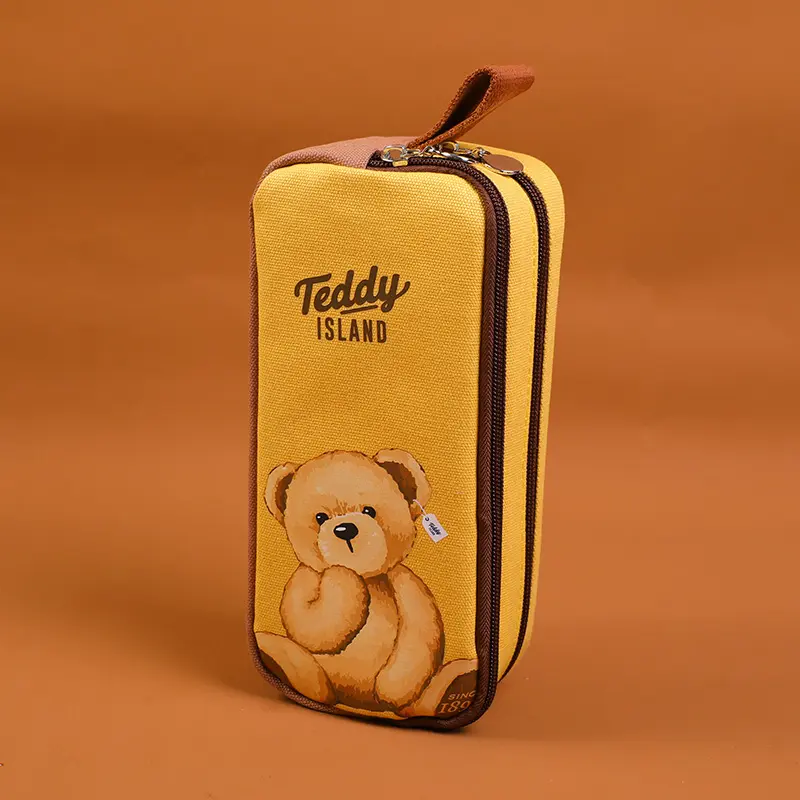 TEDDY ISLAND series pencil case with dou