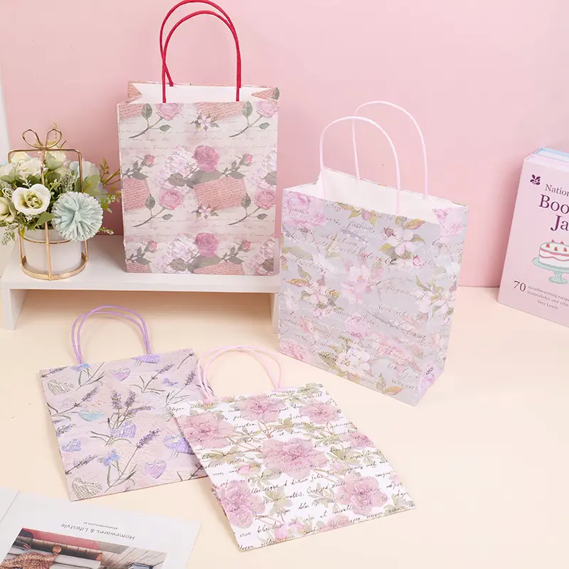 Flowers blossoming vertical kraft paper 