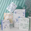 Flower romantic vertical gift bag-L